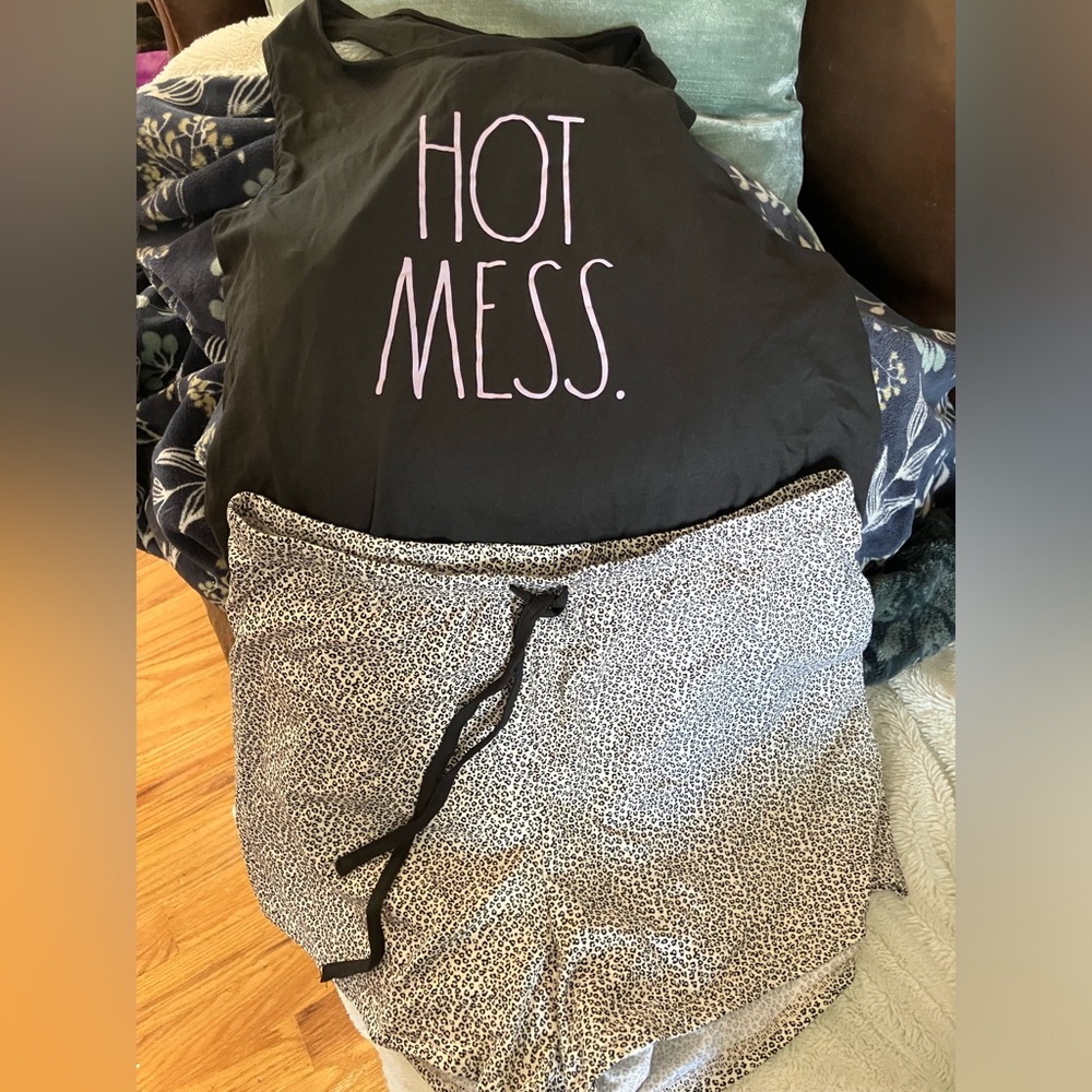 NWT Rae Dunn Hot Mess Pajamas